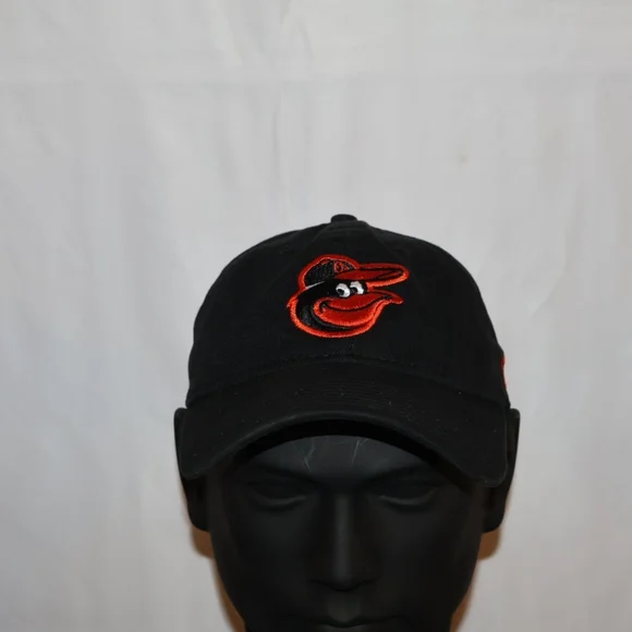 Baltimore Orioles Black Baseball Cap with Orange Logo - Picture 1 of 5